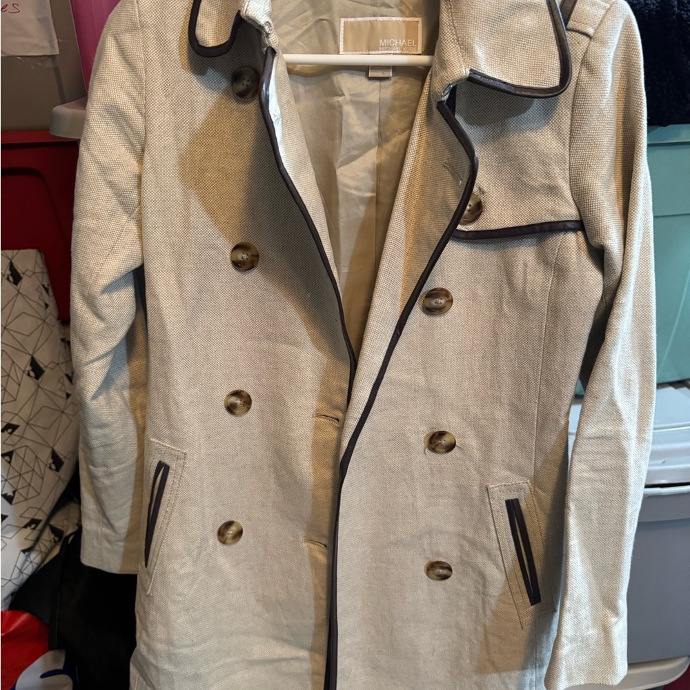 Michaels Tan Double-Breasted Trench Coat